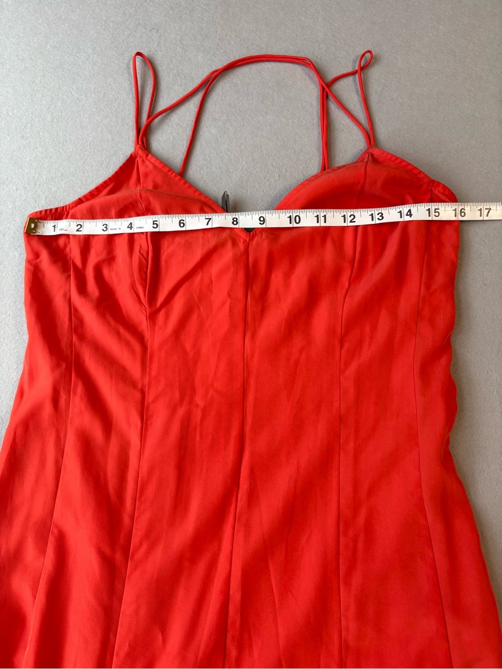 Anthro HD in Paris Sassafras Dress Coral Spaghetti-Strap Modal Maxi Dress Sz 4 - Picture 9 of 11